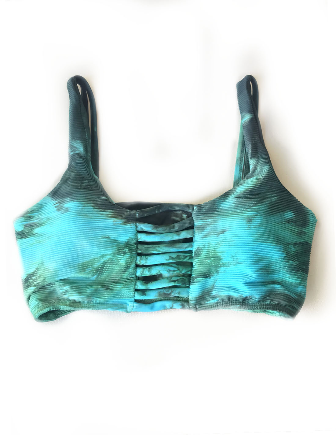 Top Azul Esmeralda Moteado