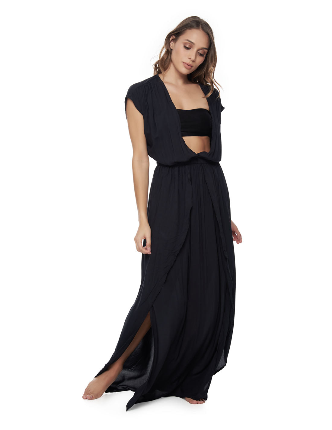 Vestido Polyporus Negro