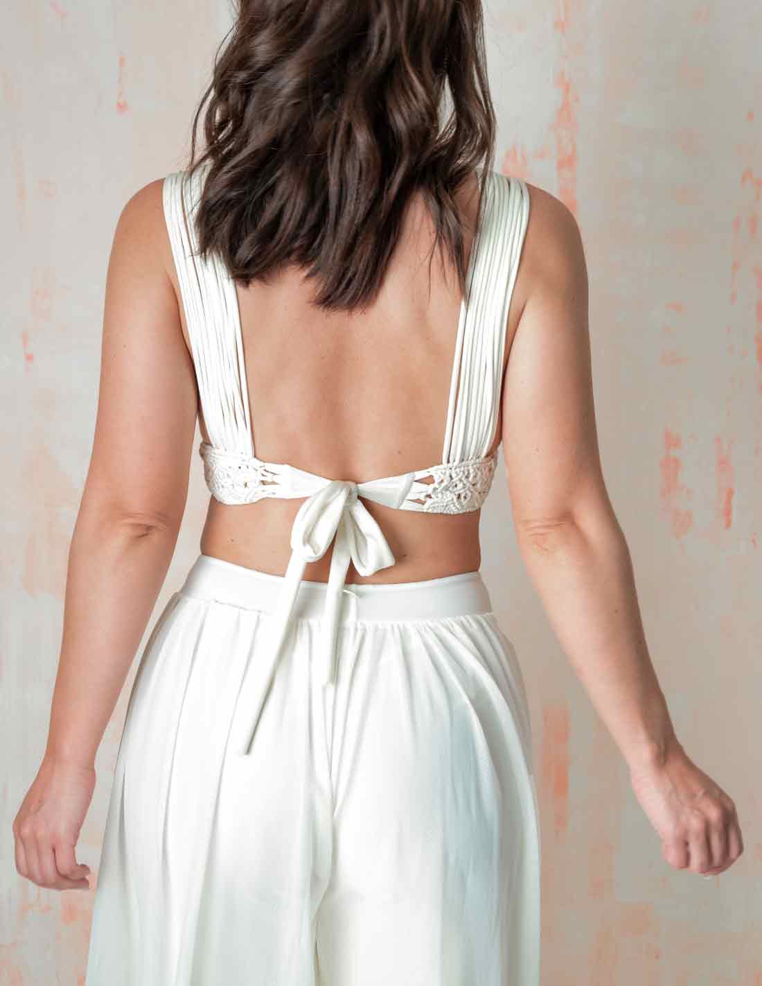 Crop Top Poumons Marfil