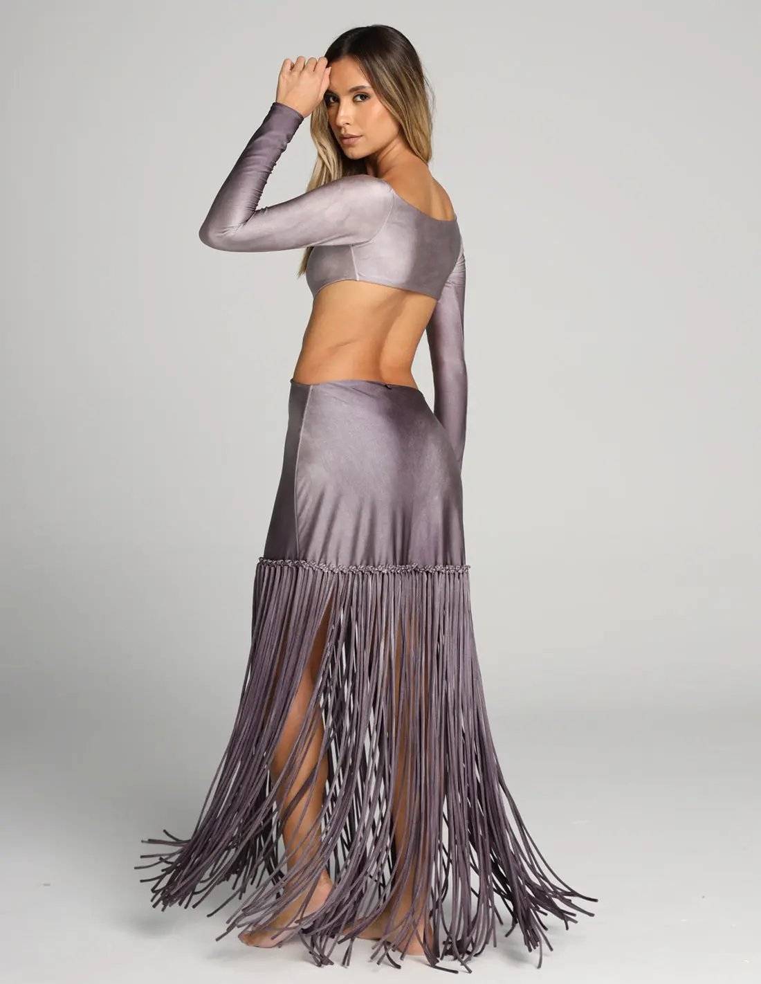 Vestido Aloha Faded Gray. Vestido Color Faded Gray. Entreaguas