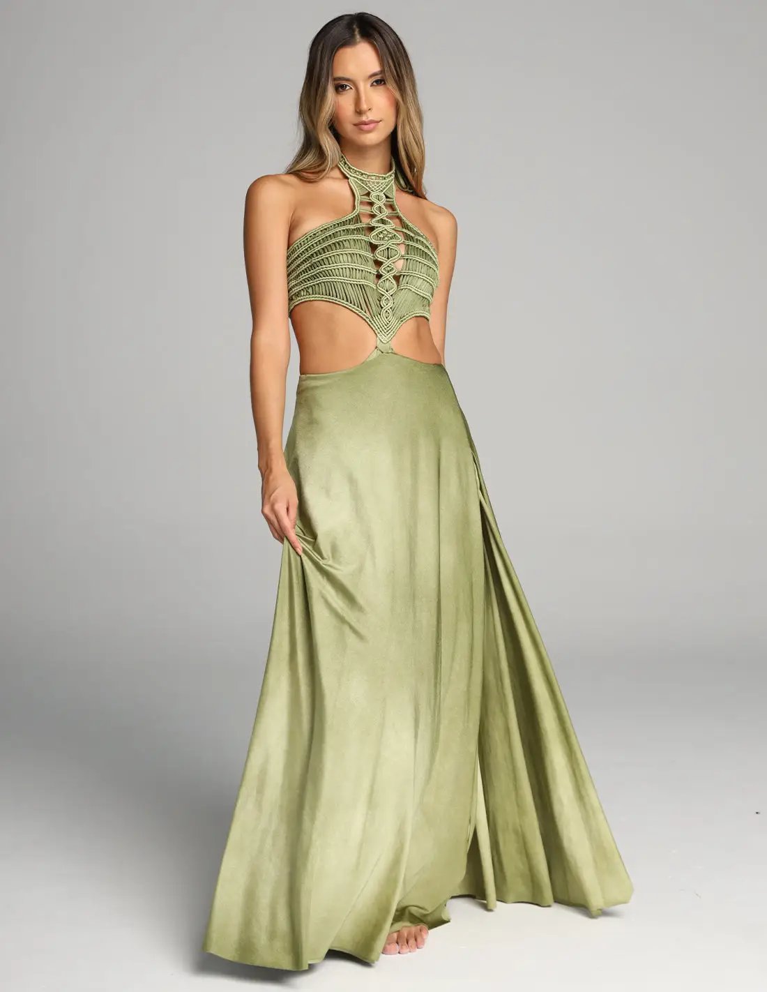 Falda Ventus Green Stone. Falda Color Green Stone. Entreaguas