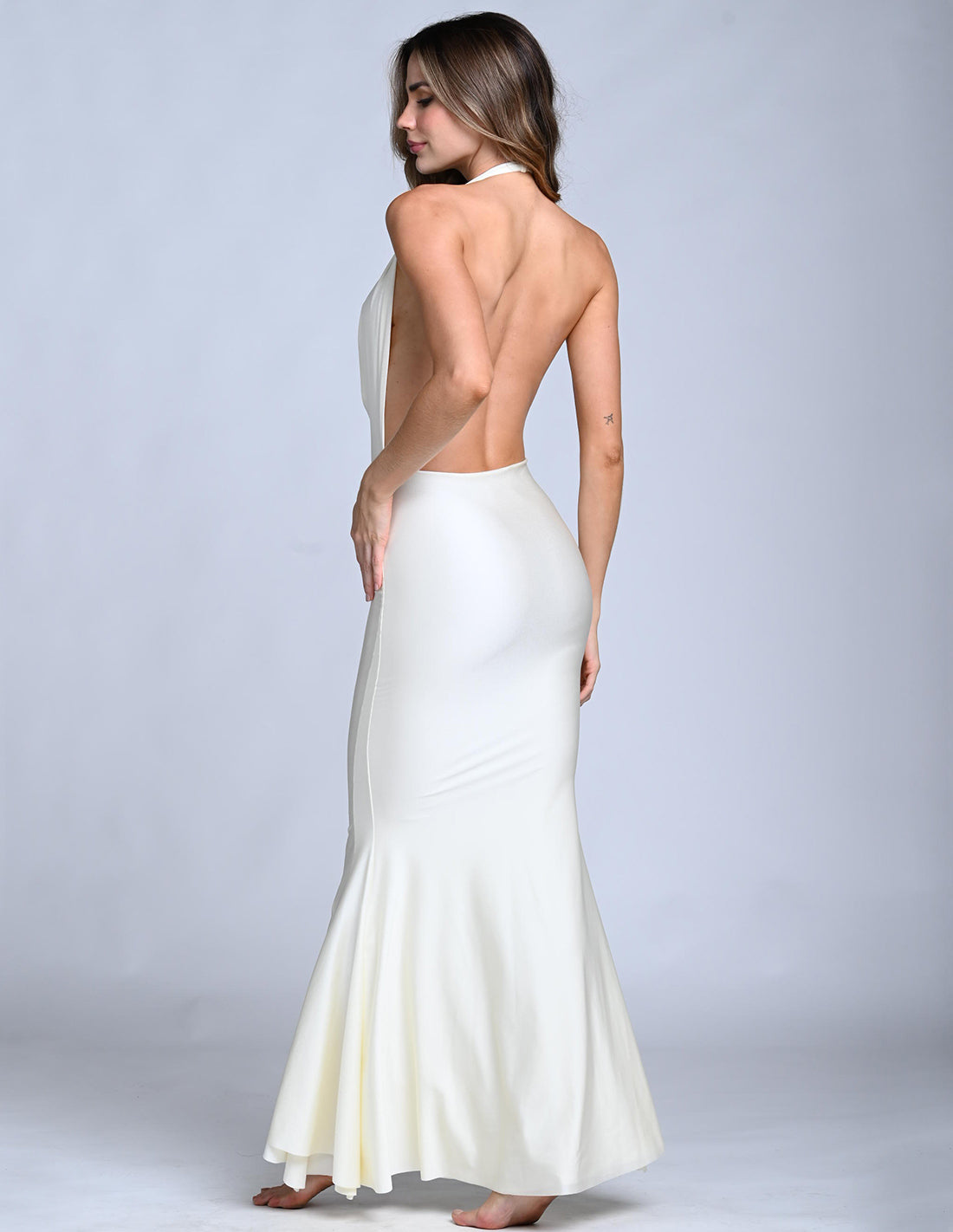 Vestido Eris Marfil. Vestido Color Marfil