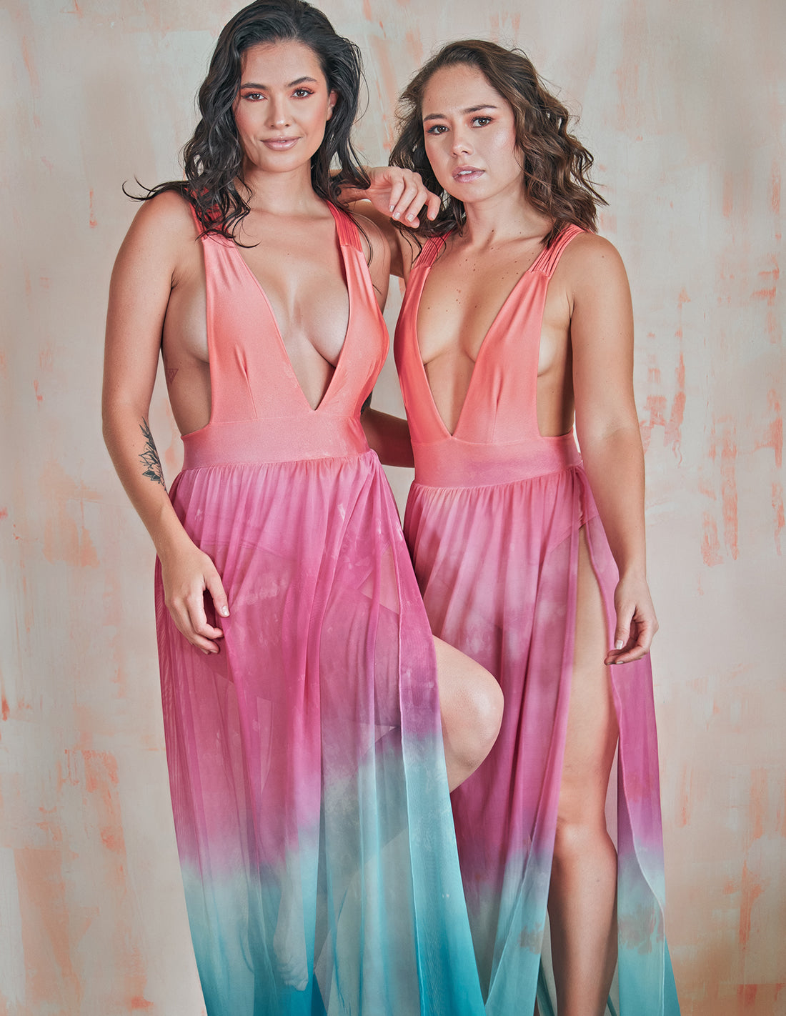 Vestido Coralito Uyuni Thermas. Vestido Teñido A Mano Color Uyuni Thermas