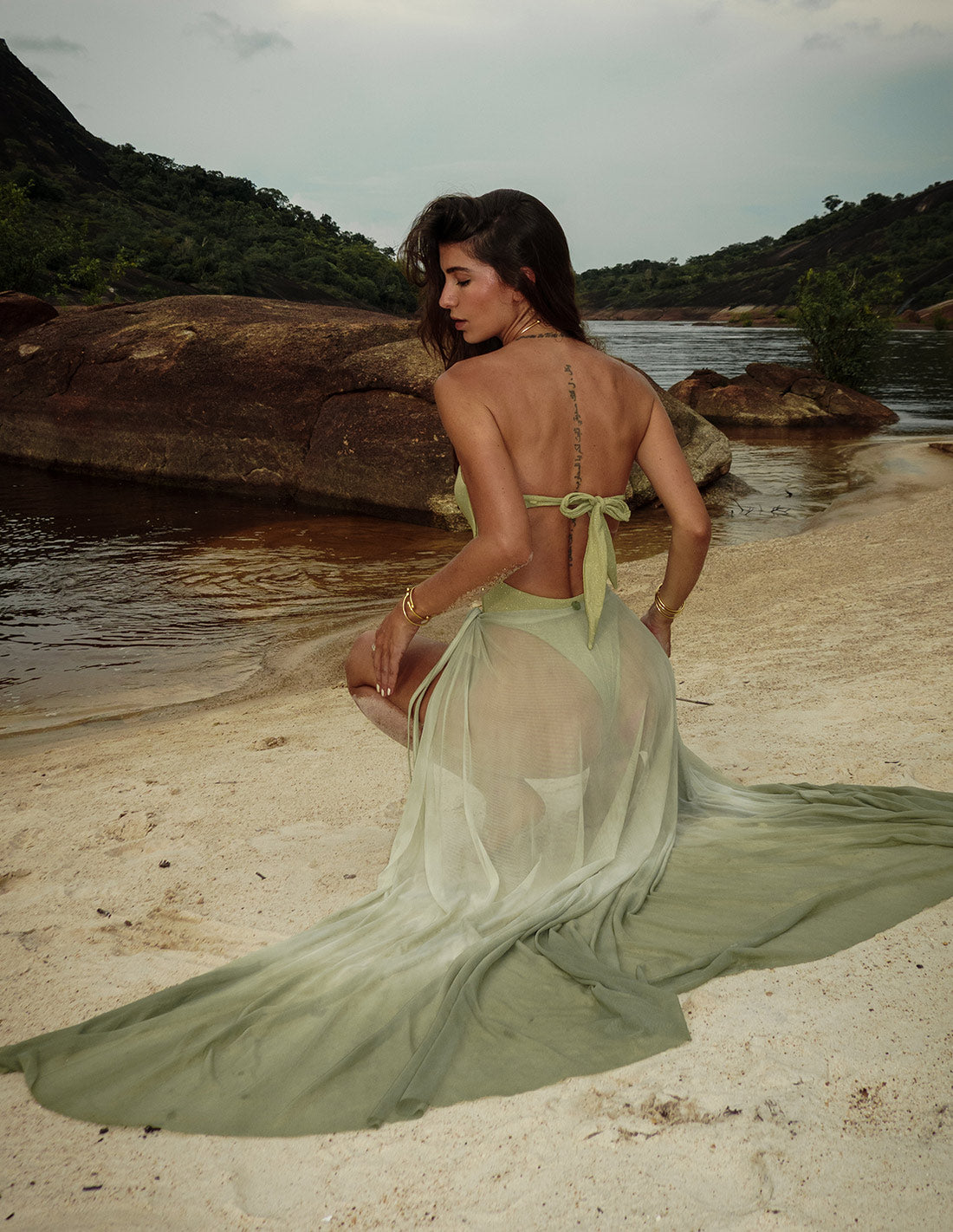 Falda Glint Turf Green
