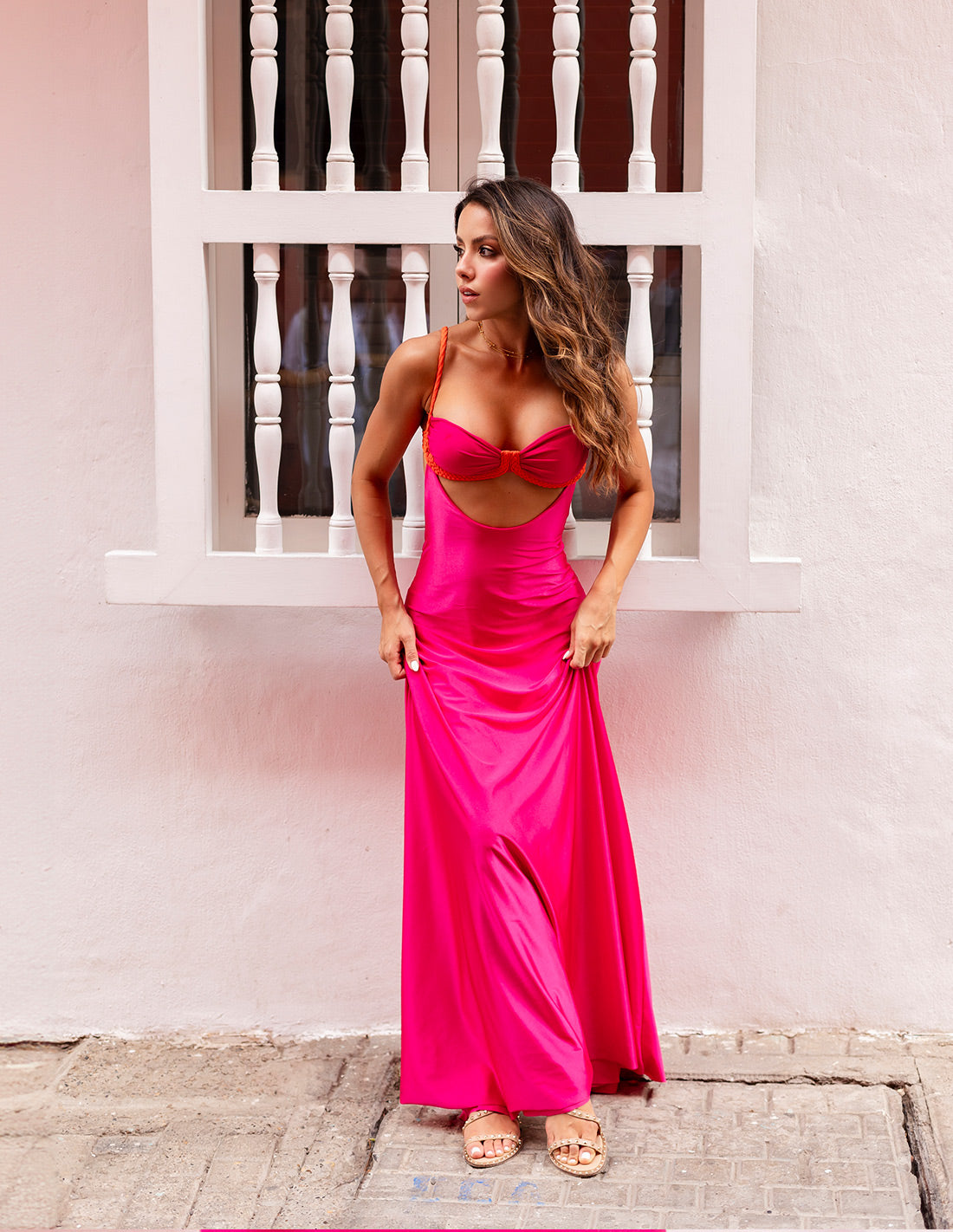 Falda Cartagena Fucsia