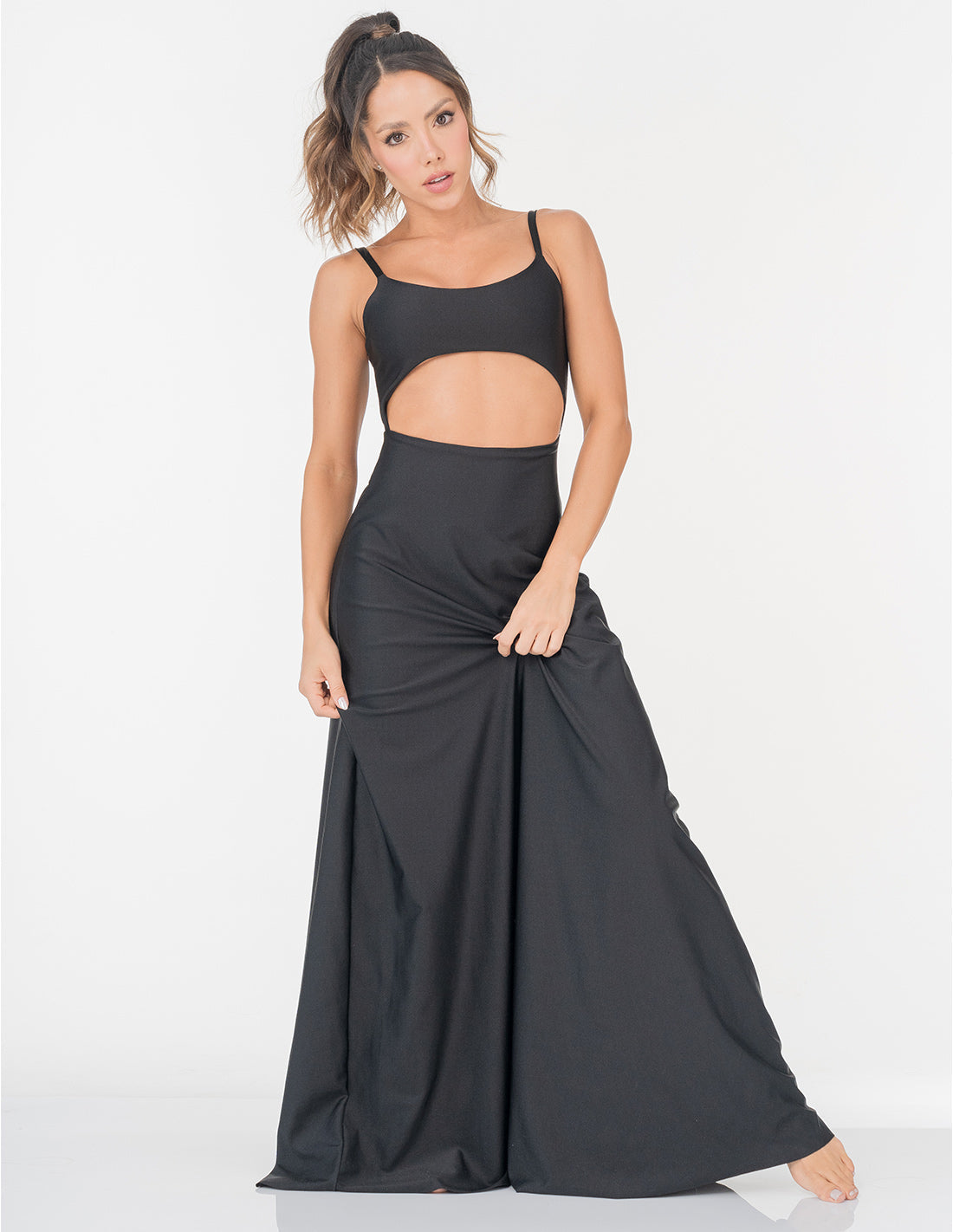 Vestido Marbella Negro. Vestido Color Negro. Entreaguas