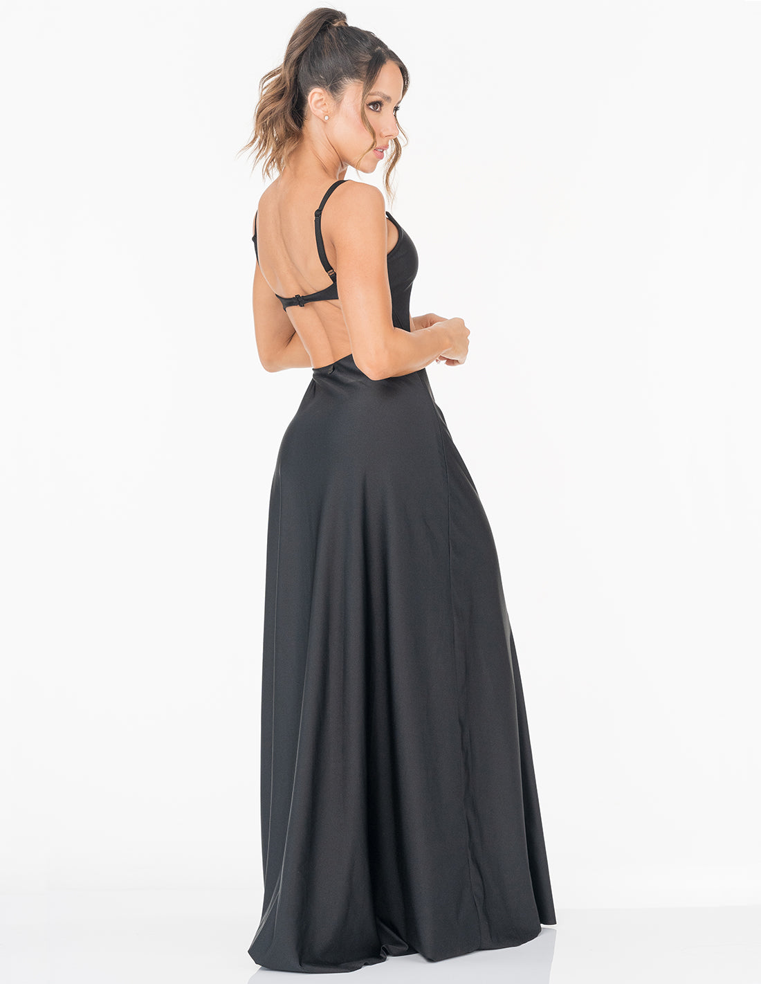 Vestido Marbella Negro. Vestido Color Negro. Entreaguas