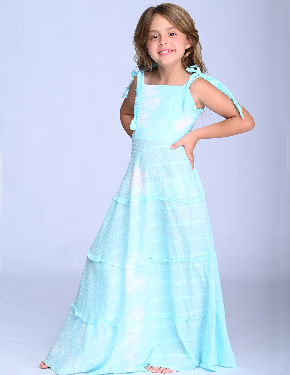 Vestido Reeva Spotted Turquoise