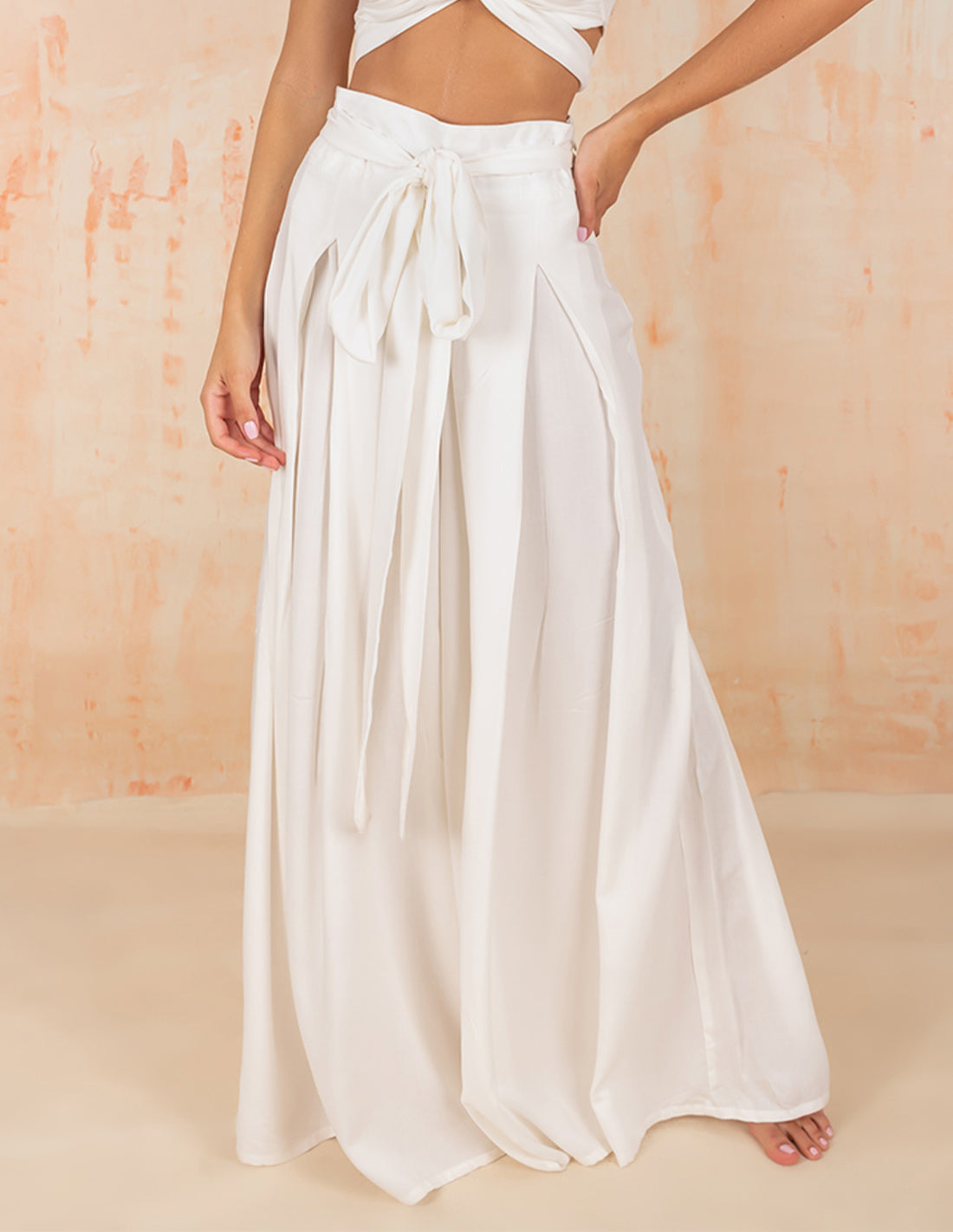 Pantalón Sunshine Marfil. Pantalón De Playa Color Marfil. Entreaguas