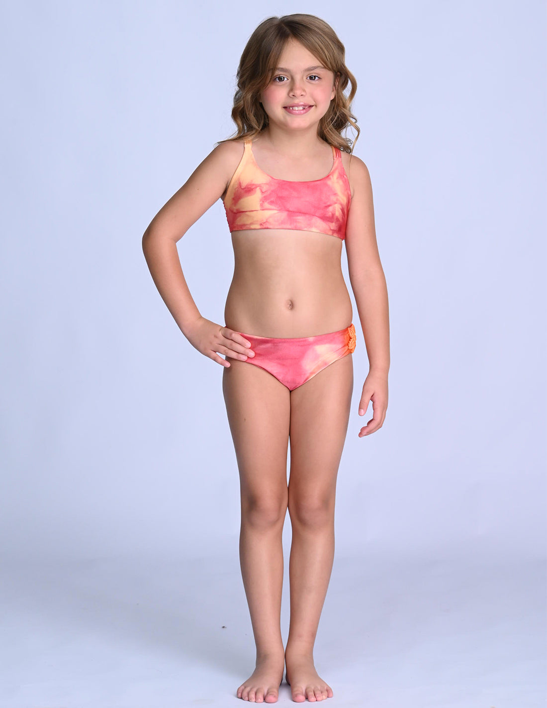 Set Bikini Top & Panty Sunstar-mini Spotted Coral Glow