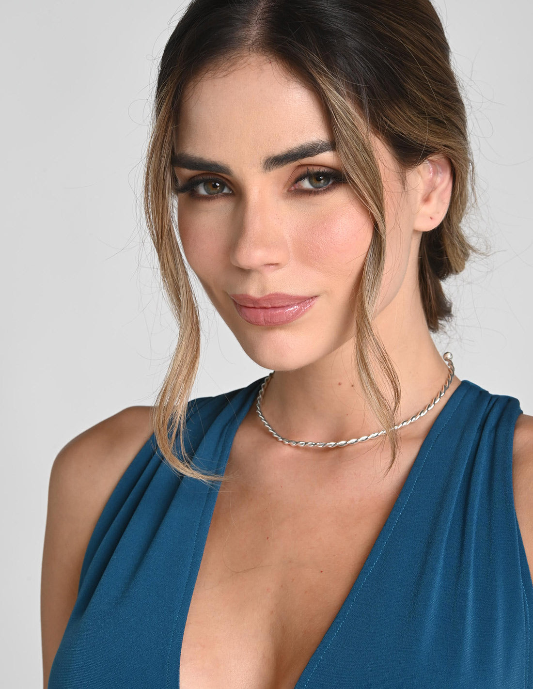 Choker Anaya Silver. Choker Color Silver