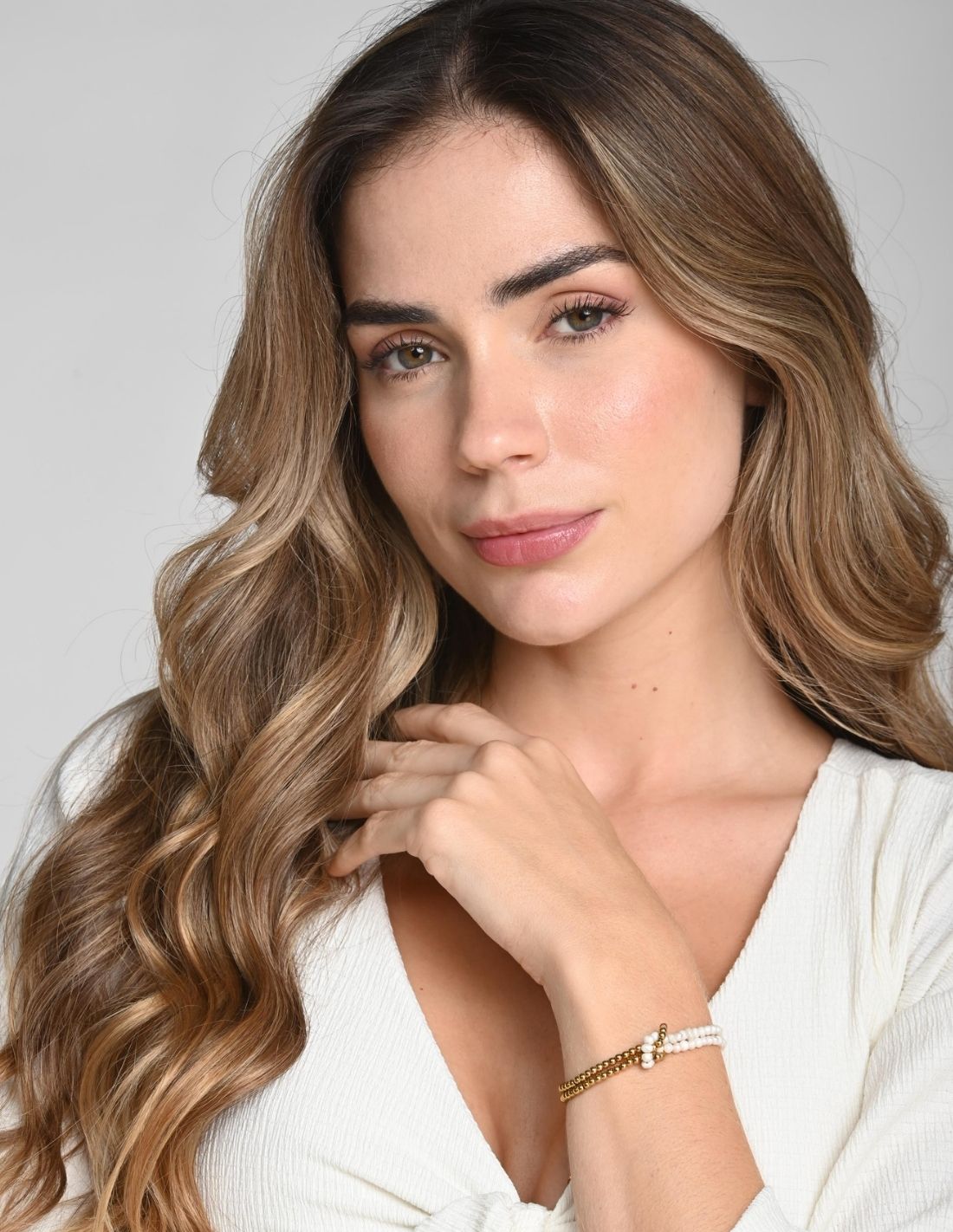 Manilla Amelia Perla + Marfil. Manilla Color Perla + Marfil