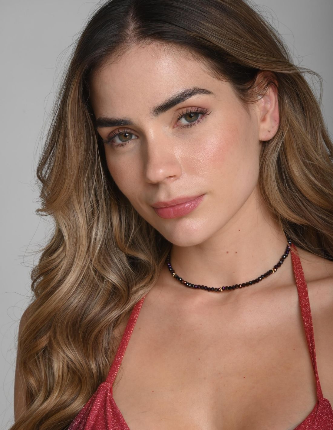 Choker Kiran Purple + Black. Choker Color Purple + Black