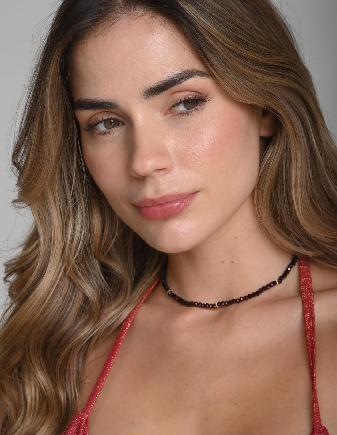 Choker Kiran Purple + Black. Choker Color Purple + Black