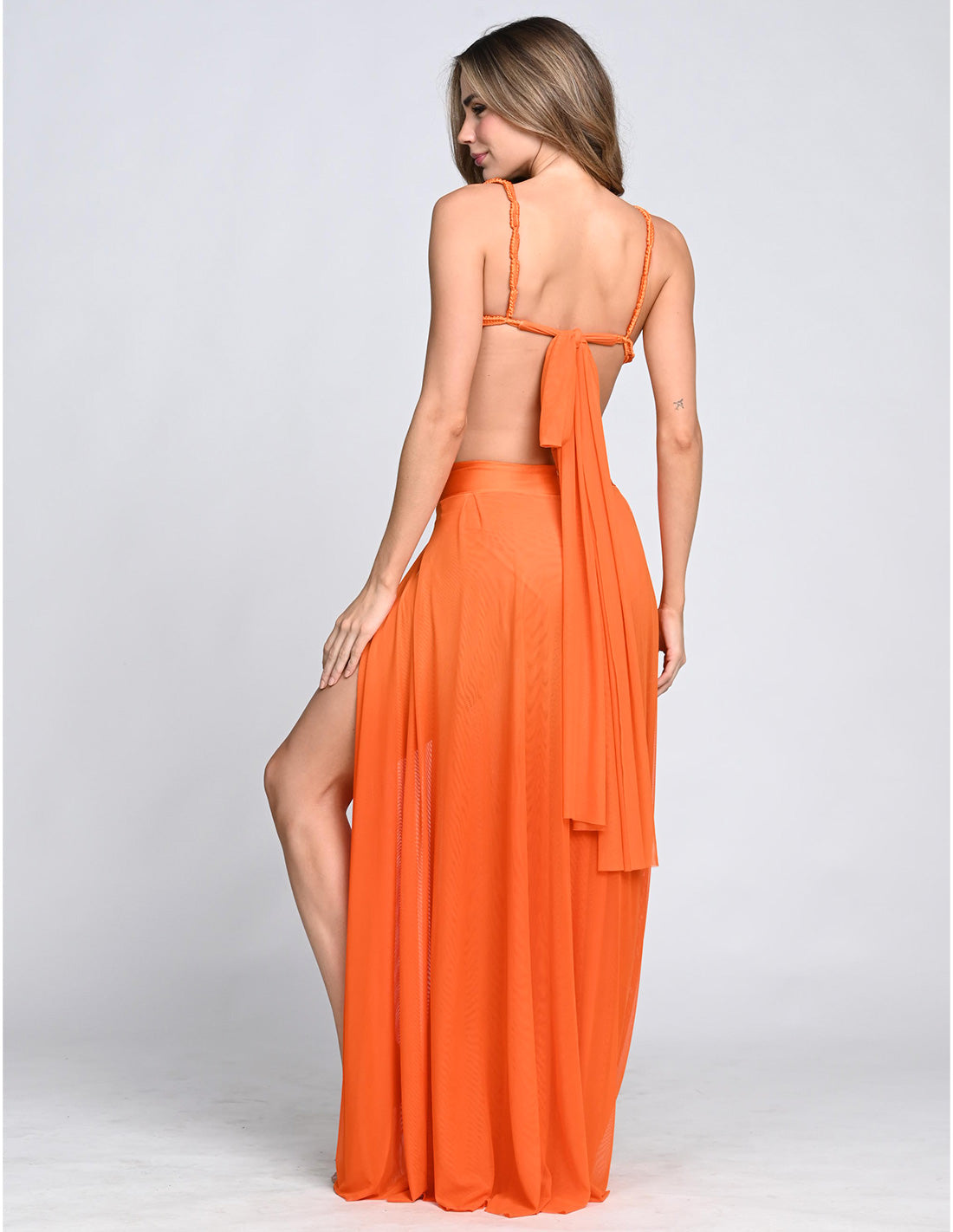 Vestido Cisne Citrus Orange