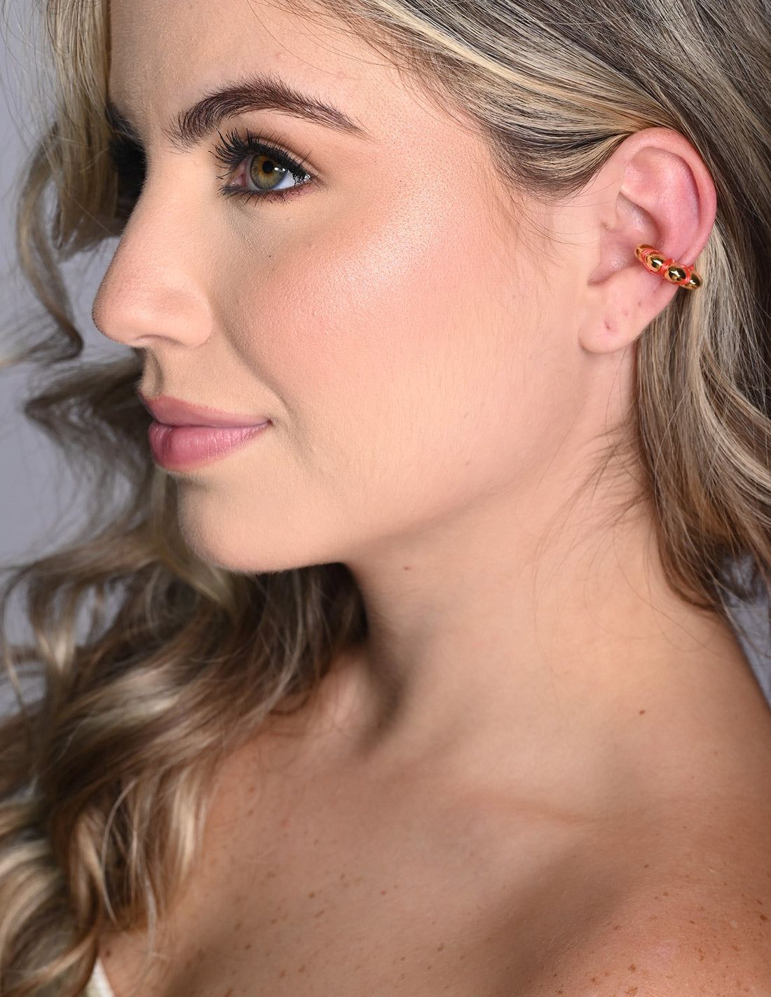 Ear Cuff Cloud Coral