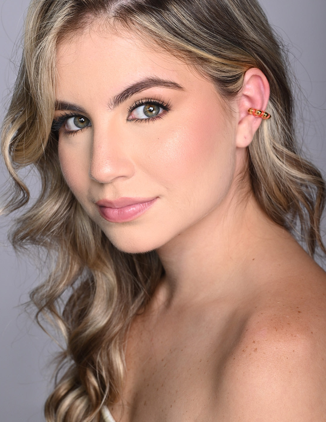 Ear Cuff Cloud Coral