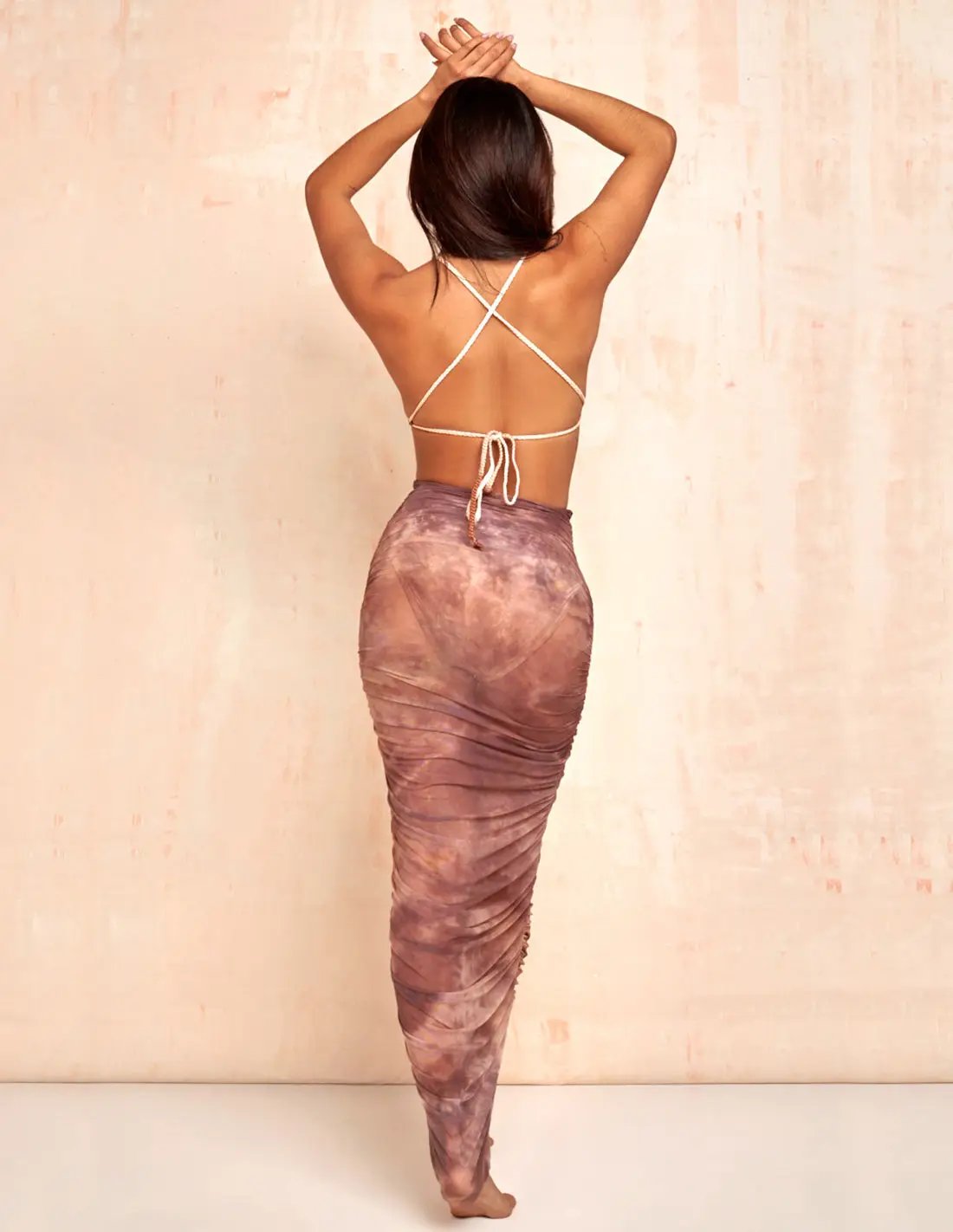 Falda Dunne Spotted Vanilla + Nude + Brown + Black