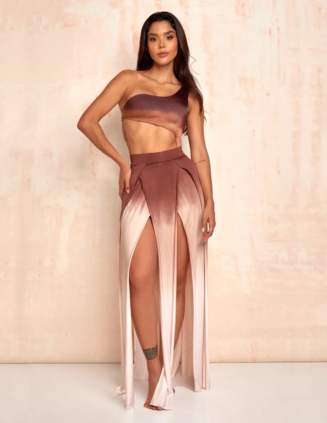 Falda Stripe Faded Brown + Vanilla