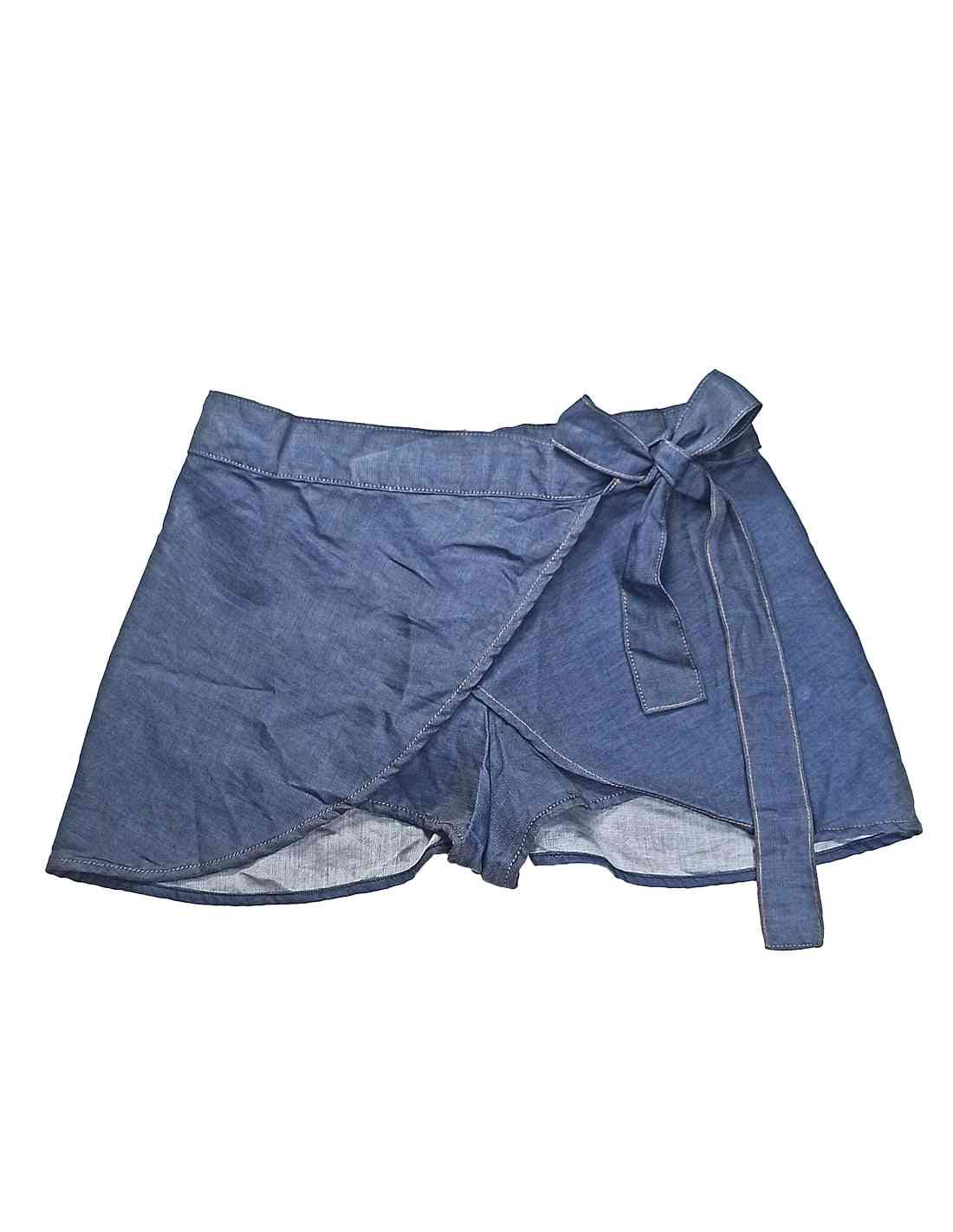 Short N Botero Denim Azul. Short Color Denim Azul. Entreaguas