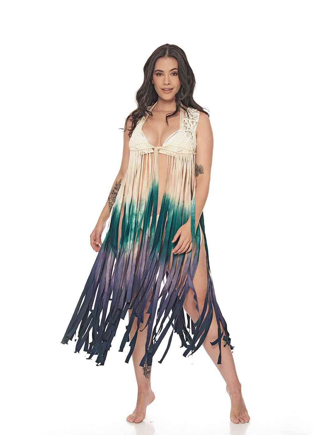 Chaleco Element Agua Marina - Entreaguas Wearable Art