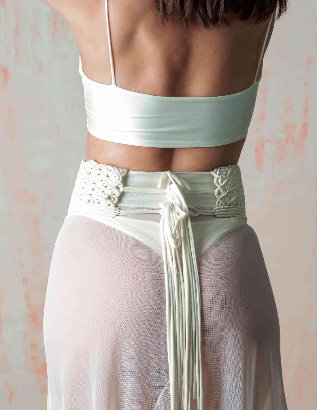 Cinturón Duchesse Marfil - Entreaguas Wearable Art