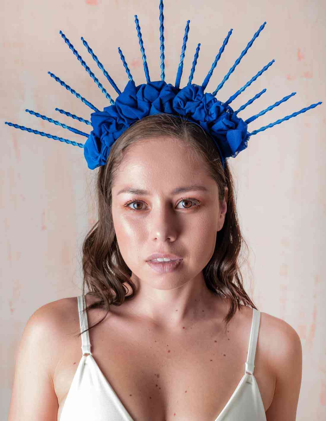 Corona Sirenita Azul Rey - Entreaguas Wearable Art