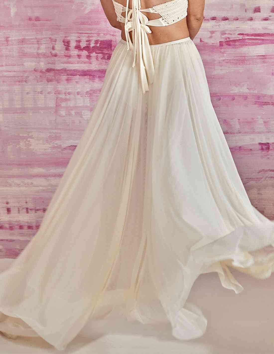 Falda Air Marfil - Entreaguas Wearable Art