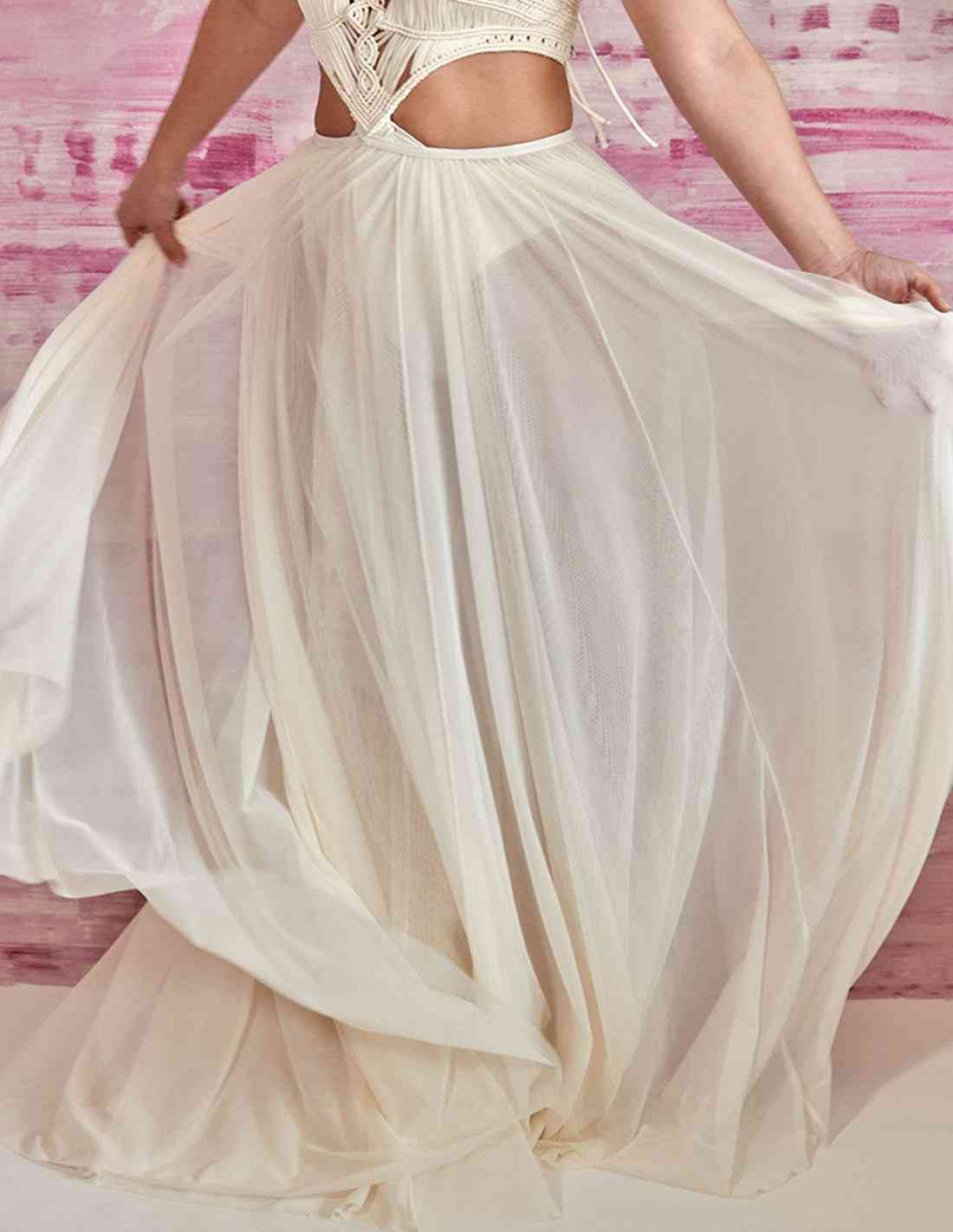 Falda Air Marfil - Entreaguas Wearable Art