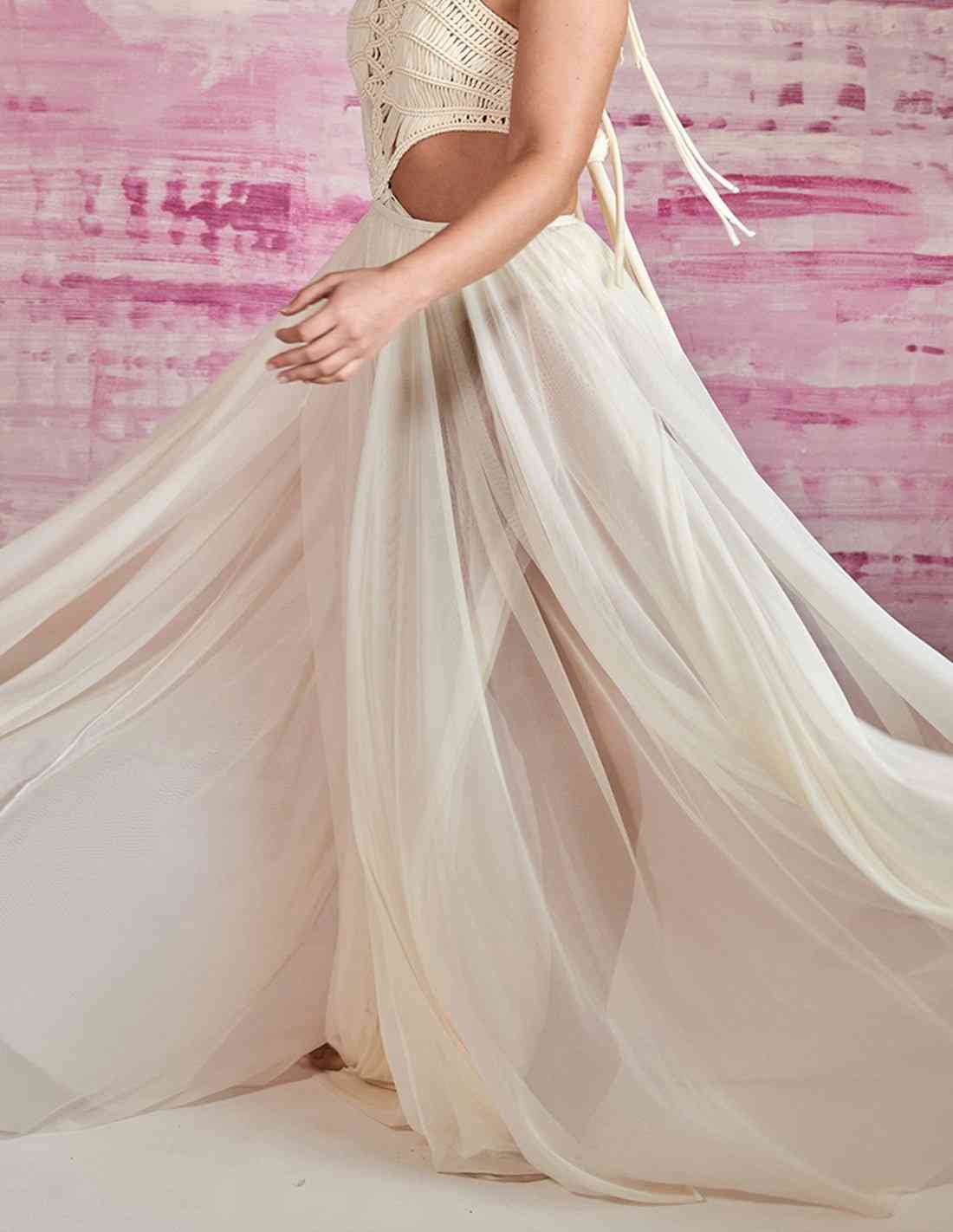 Falda Air Marfil - Entreaguas Wearable Art