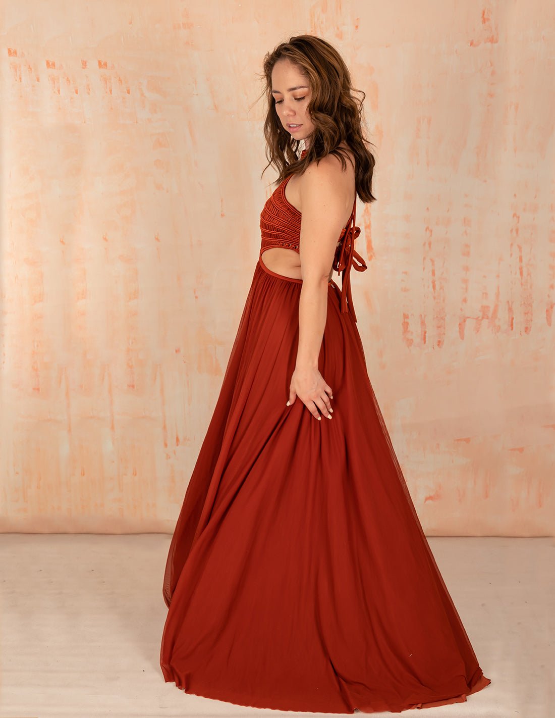 Falda Air Ochre - Entreaguas Wearable Art