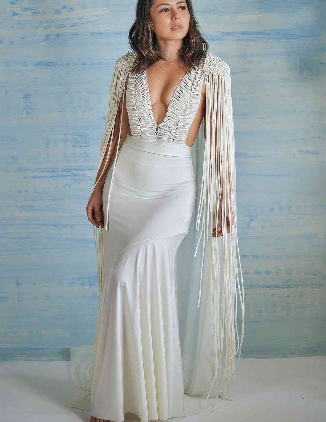 Falda Opalo Marfil - Entreaguas Wearable Art