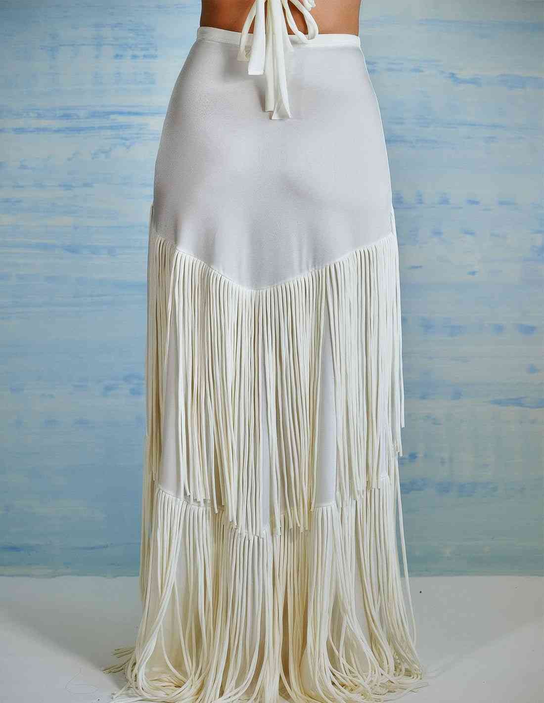 Falda Rigel Marfil - Entreaguas Wearable Art