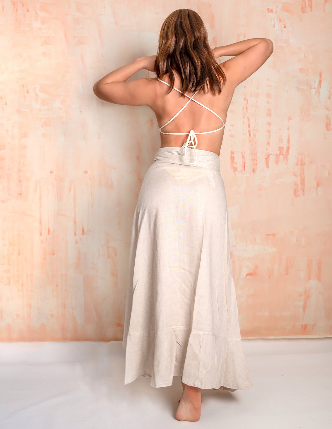 Falda Wave Marfil - Entreaguas Wearable Art