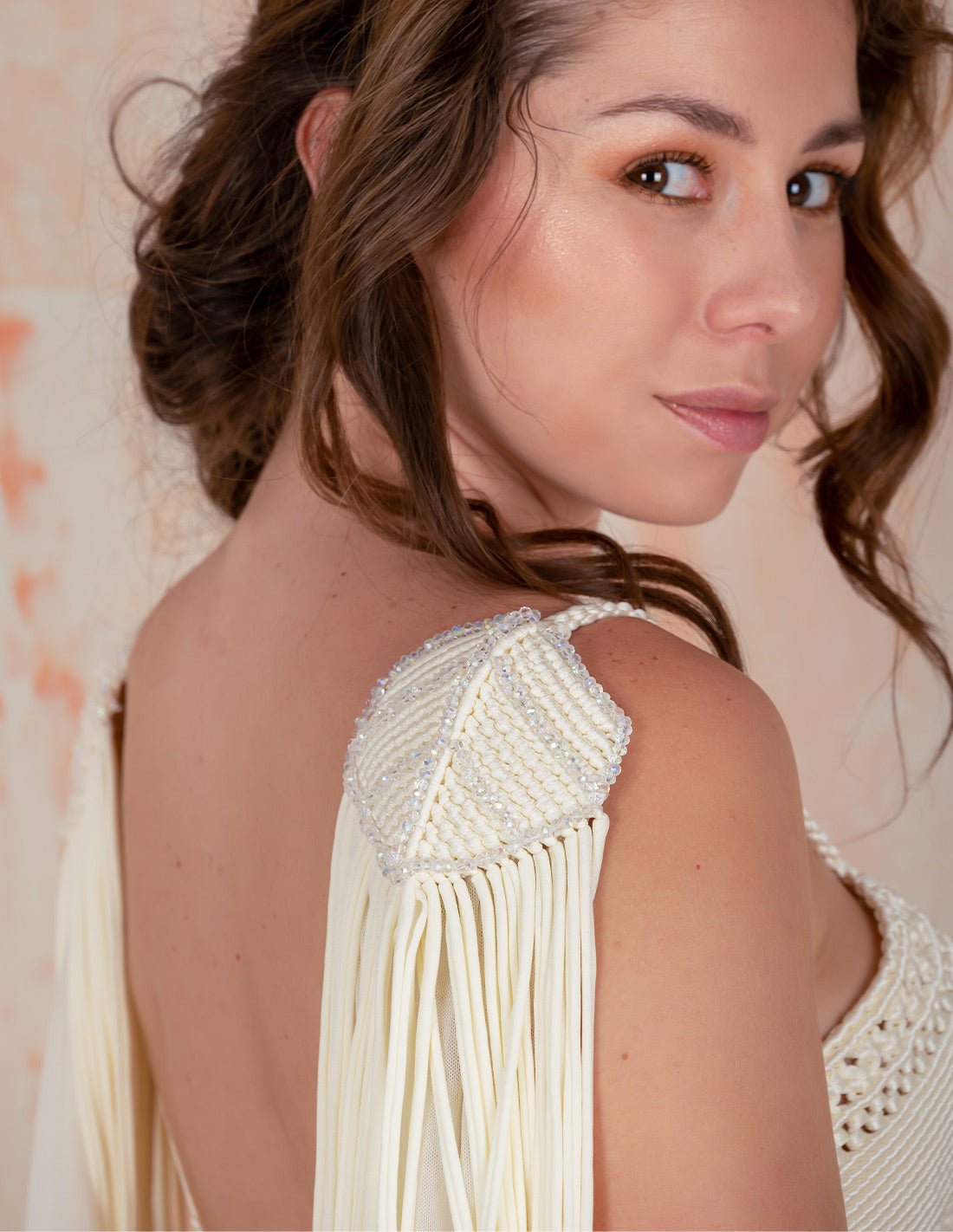 Hombreras Alas Con Cristales Murano - Entreaguas Wearable Art