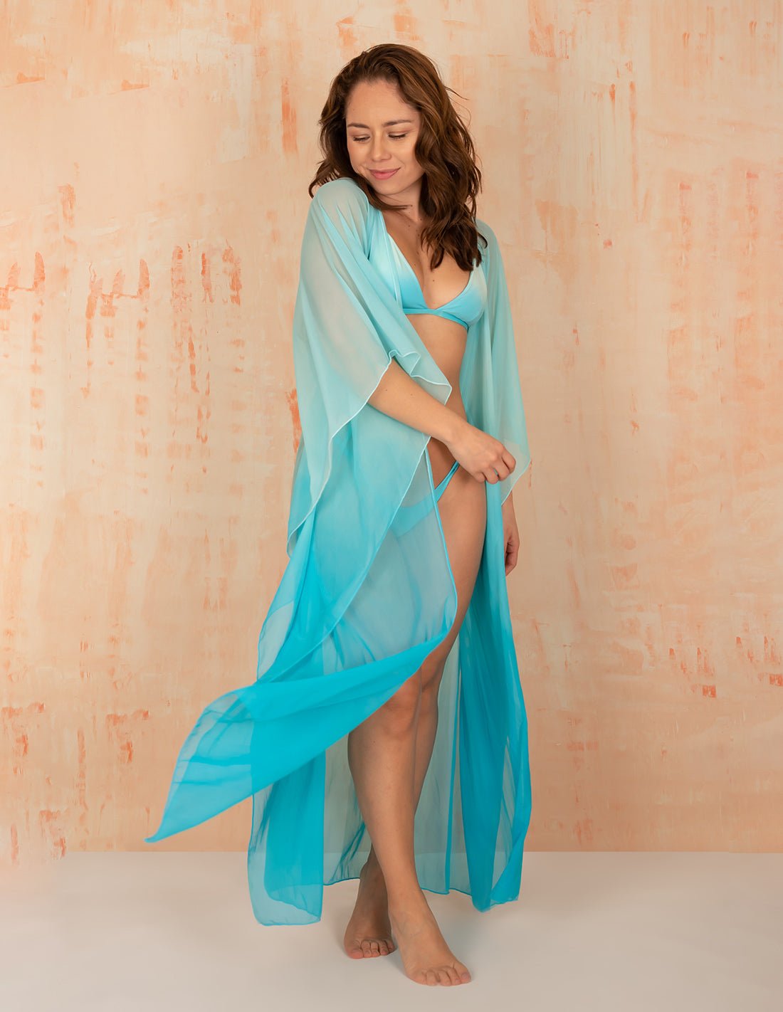 Kimono Fly Faded Mind Blue - Entreaguas Wearable Art