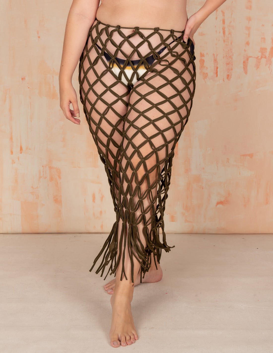 Pantalón Chanclas De Moises Butterfly Green - Entreaguas Wearable Art