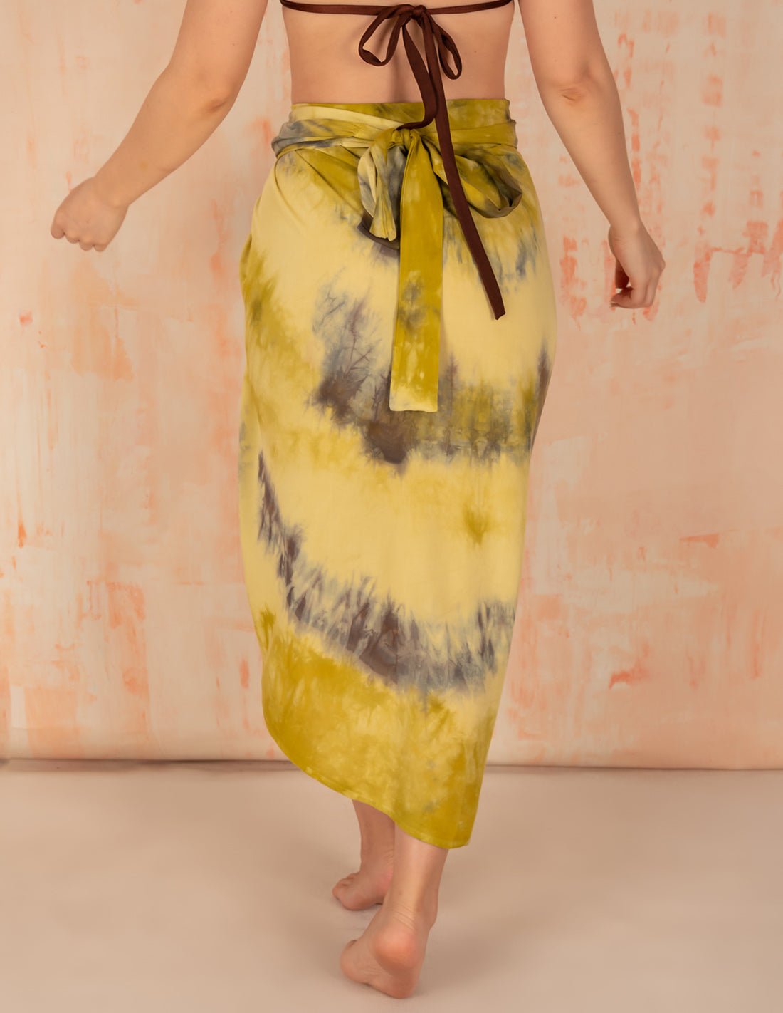 Falda Soul Spotted Olive + Silver Olive. Falda Teñido A Mano Color Spotted Olive + Silver Olive. Entreaguas