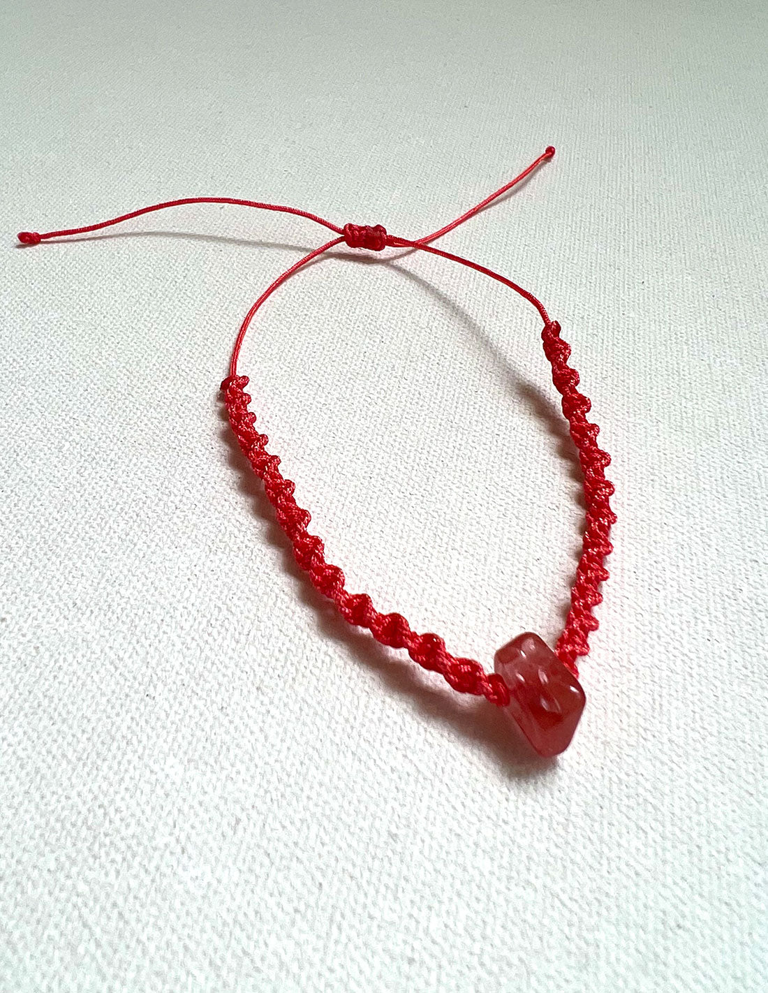 Tobillera Gota De Cristal Coral