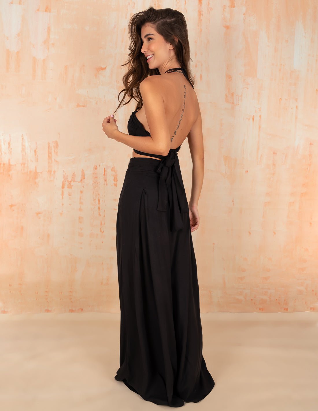 Top Hot Sand Negro. Bikini Top Color Negro. Entreaguas