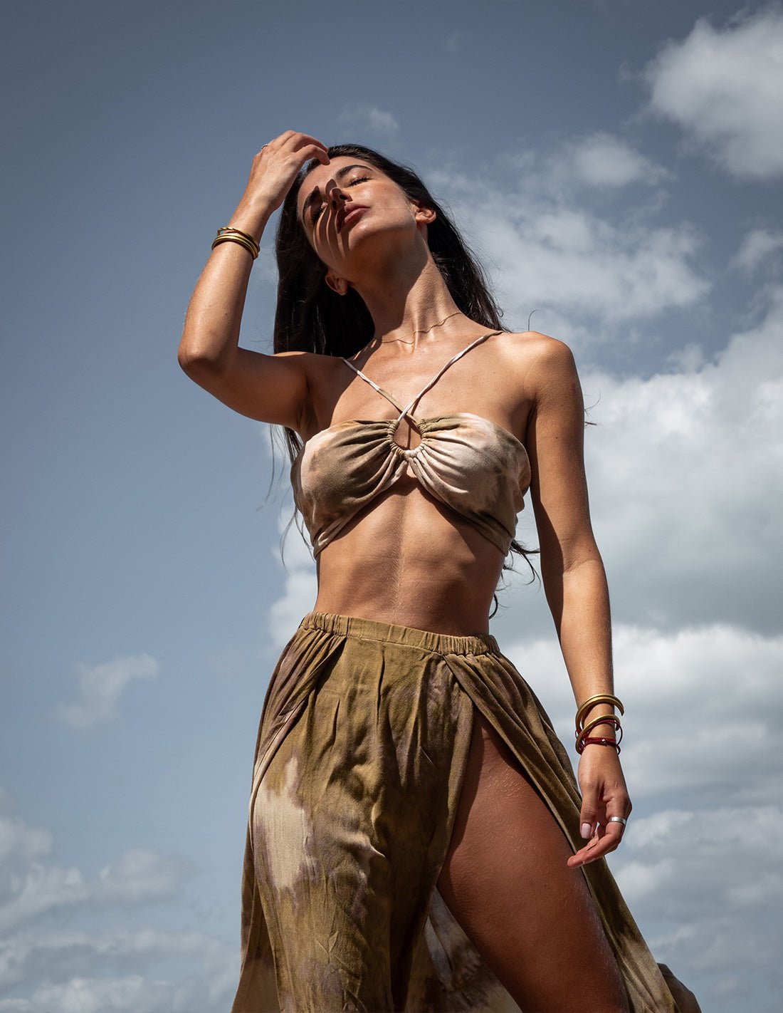 Top Windy Spotted Army Green