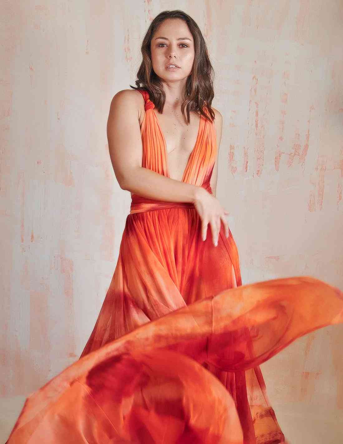 Vestido Hydra Fire Salmon