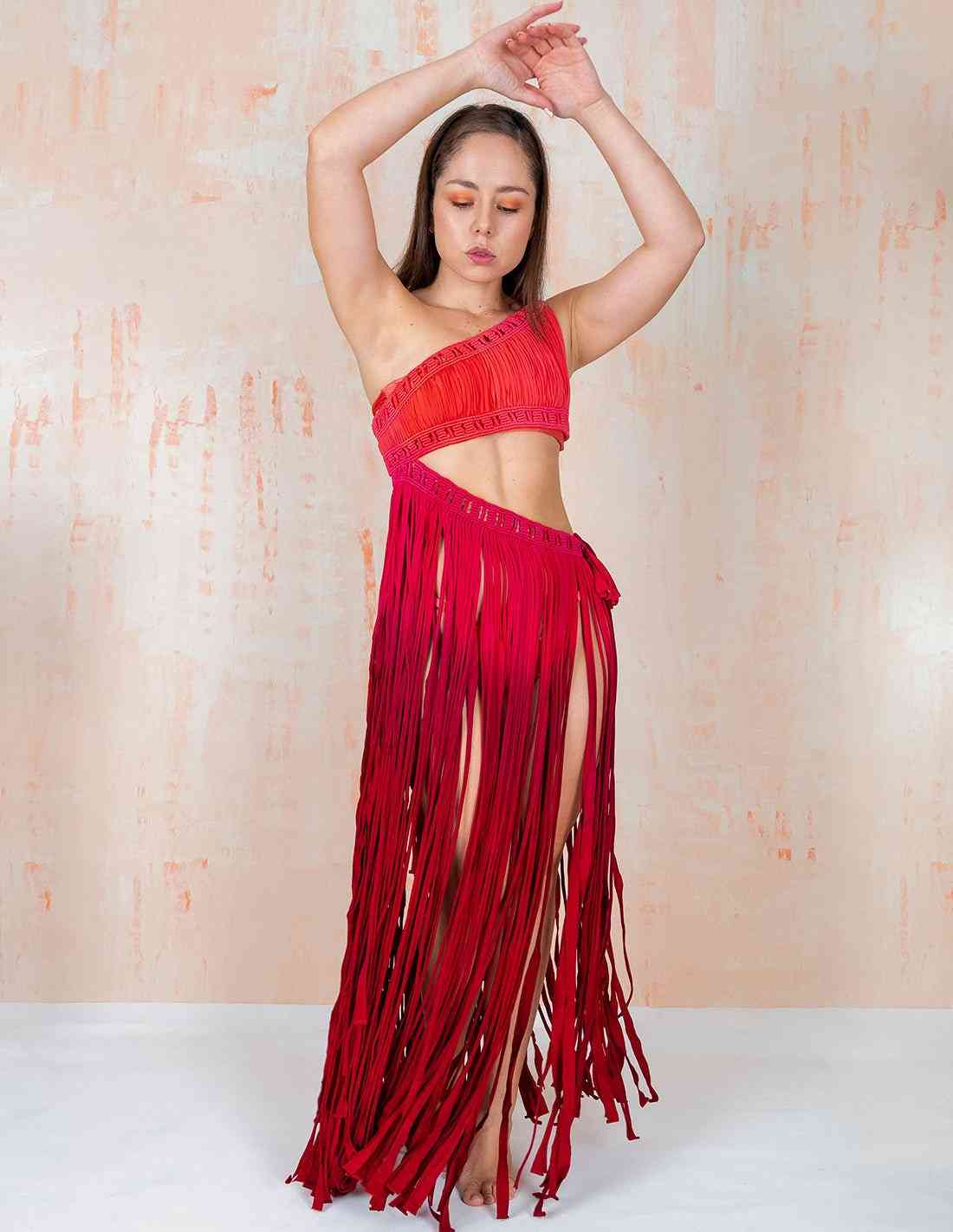 Vestido Jony Fucsia - Entreaguas Wearable Art