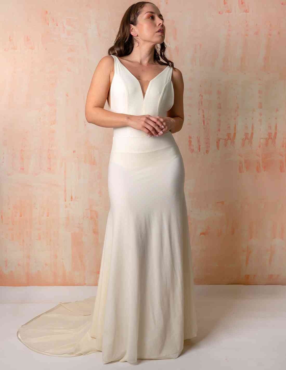 Vestido Petale Marfil - Entreaguas Wearable Art