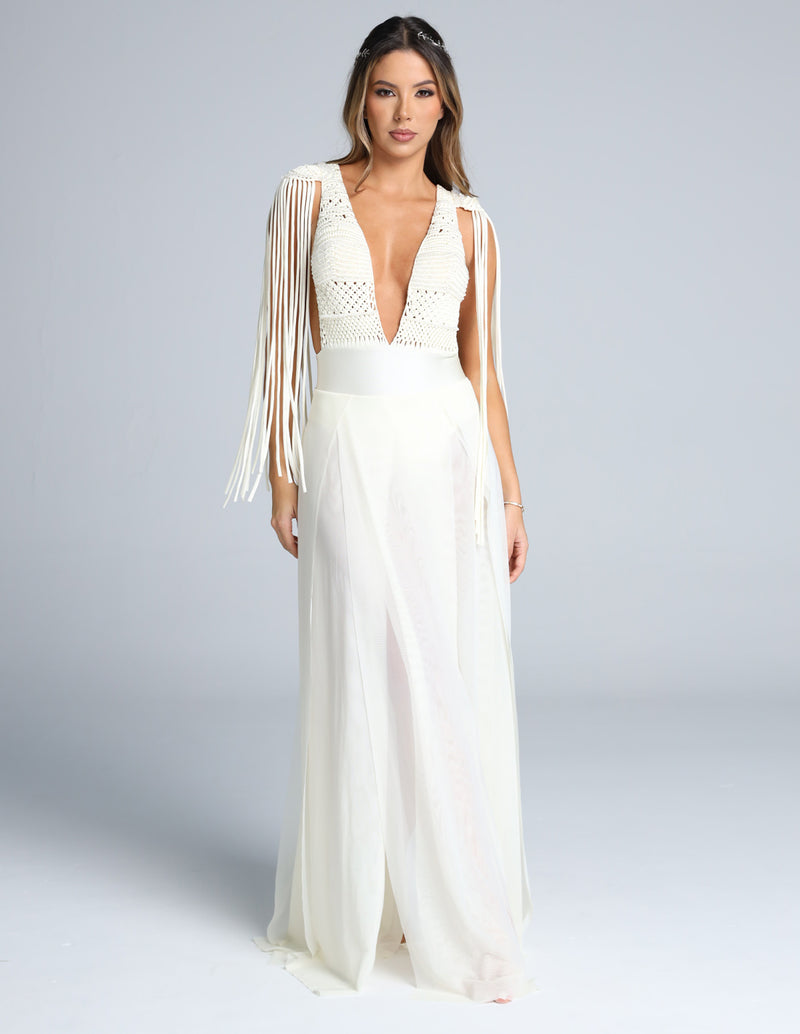 Vestido Umbra Marfil