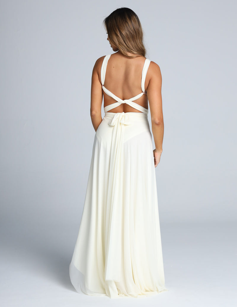 Vestido Feather Marfil