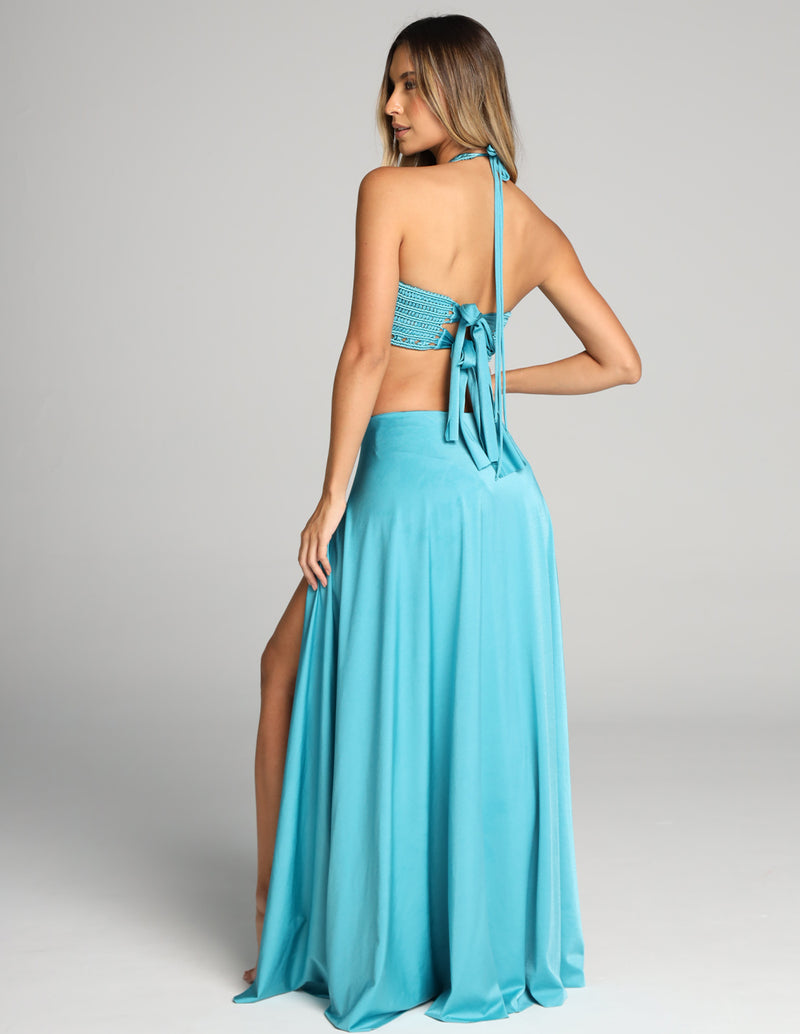 Outfit: Entero Corset & Falda Ventus Turquoise