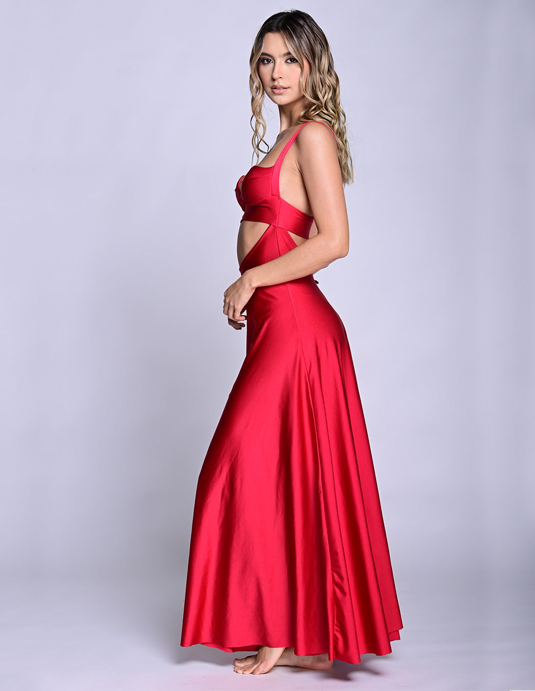 Vestido Muse Cherry. Vestido Teñido A Mano Color Cherry