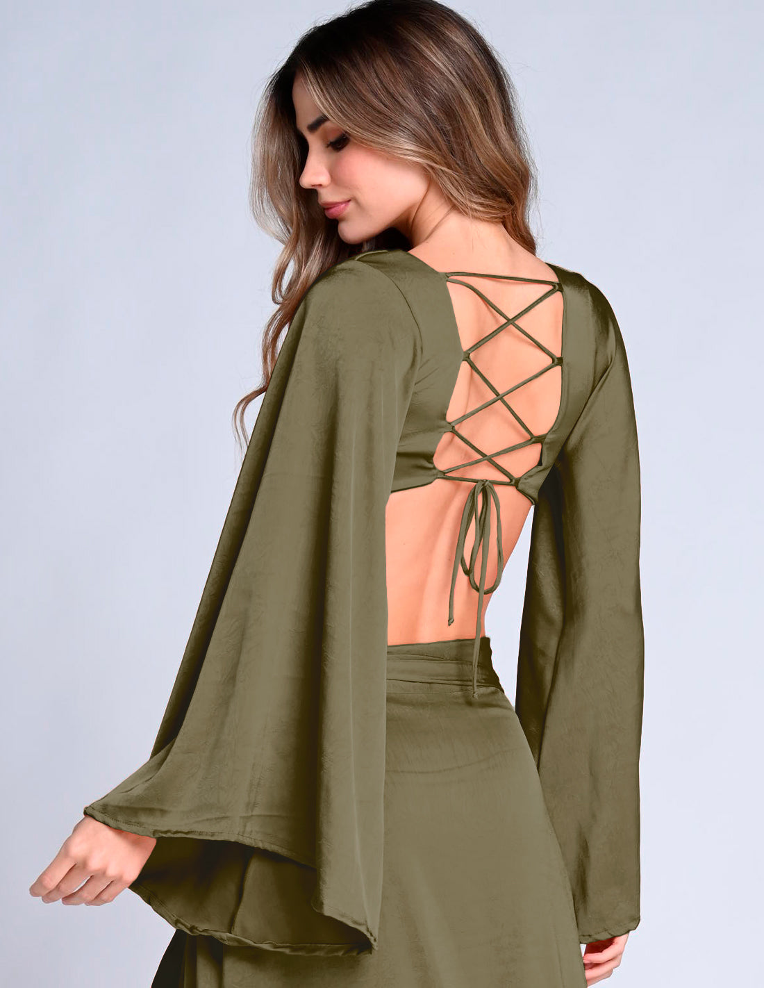 Crop Top Laya Verde. Crop Top Color Verde