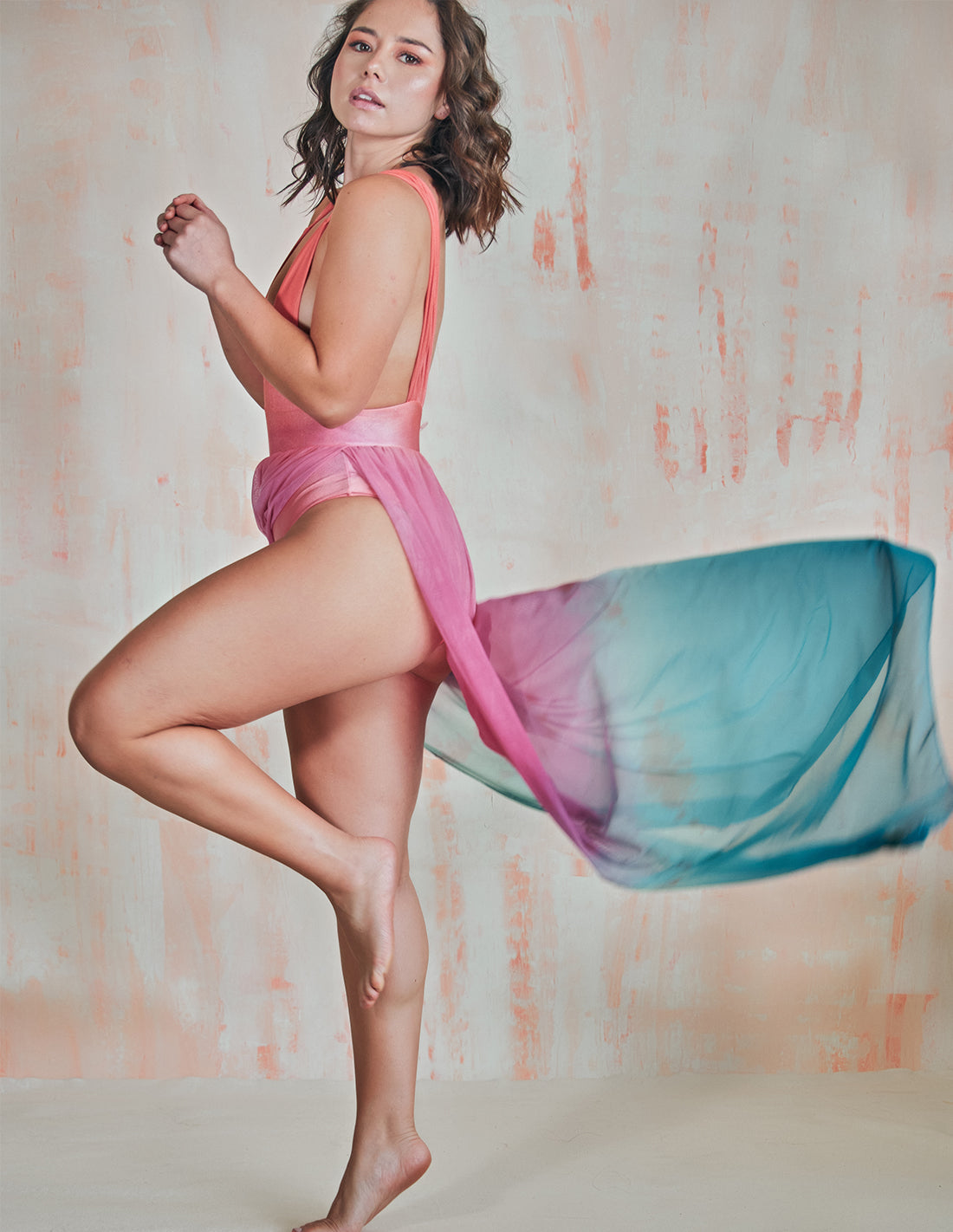 Vestido Coralito Uyuni Thermas. Vestido Teñido A Mano Color Uyuni Thermas